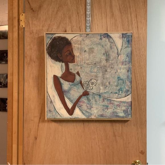 ORIGINAL PAINTING! ALLISON WEEKS THOMAS “Aluna” MIXED MEDIA ORIGINAL PAINTING! - Picture 8 of 10